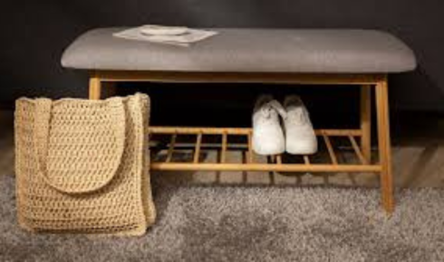 How can adding a small bench near the entry make daily coming and going easier
