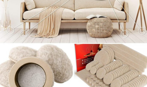 How can using furniture pads under heavy pieces protect delicate floors