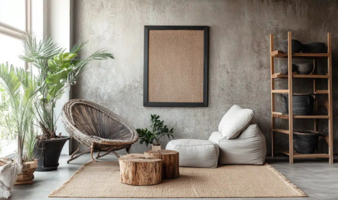Why is it helpful to mix different textures, like wood, metal and fabric, in the same space