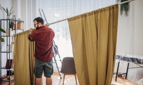 Why might swapping heavy curtains for lighter ones change how you use a room during the day